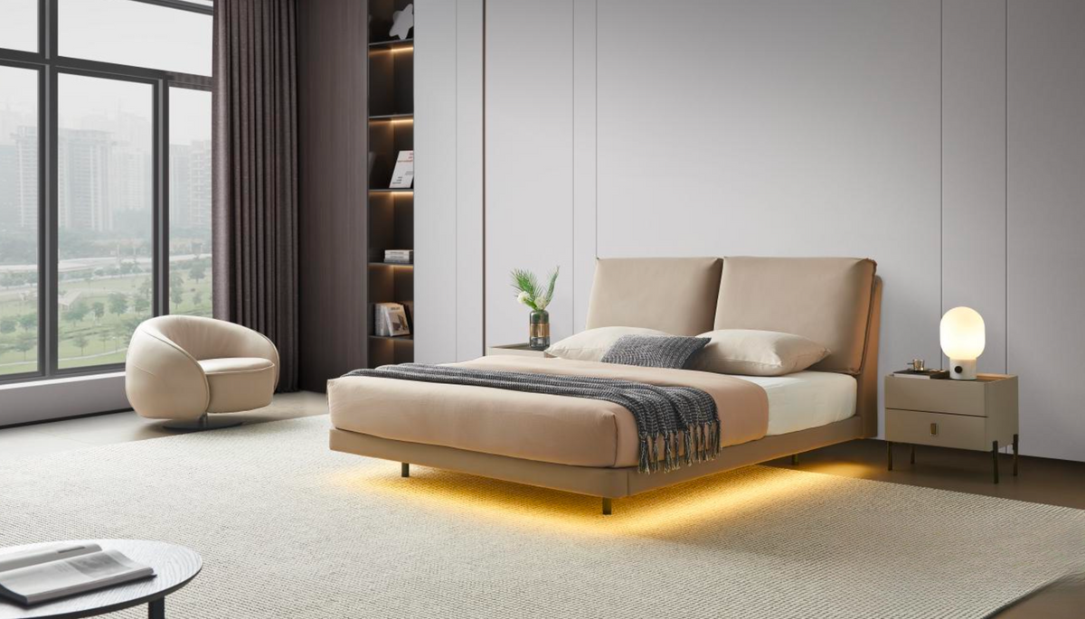LuminGlow Platform Bed