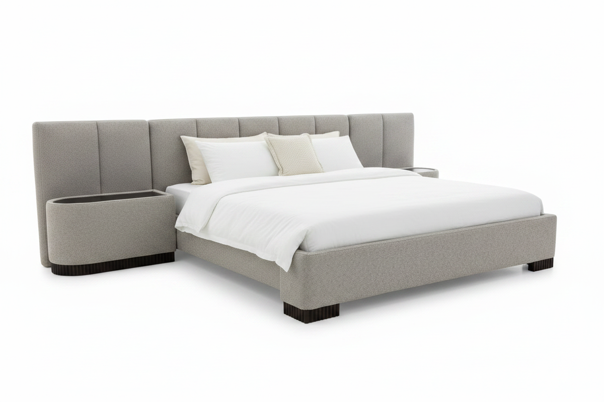 Verona Upholstered Bed With Nightstand