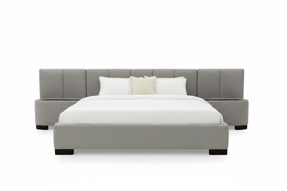Verona Upholstered Bed With Nightstand