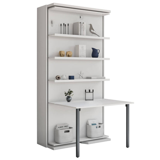 Compatto LSG - Twin Revolving Murphy Bed Bookcase with Desk