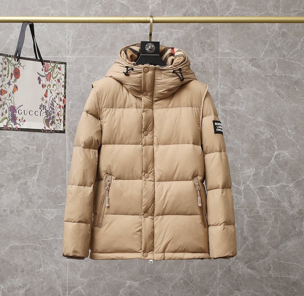 Burberry Hooded Short Down Jacket