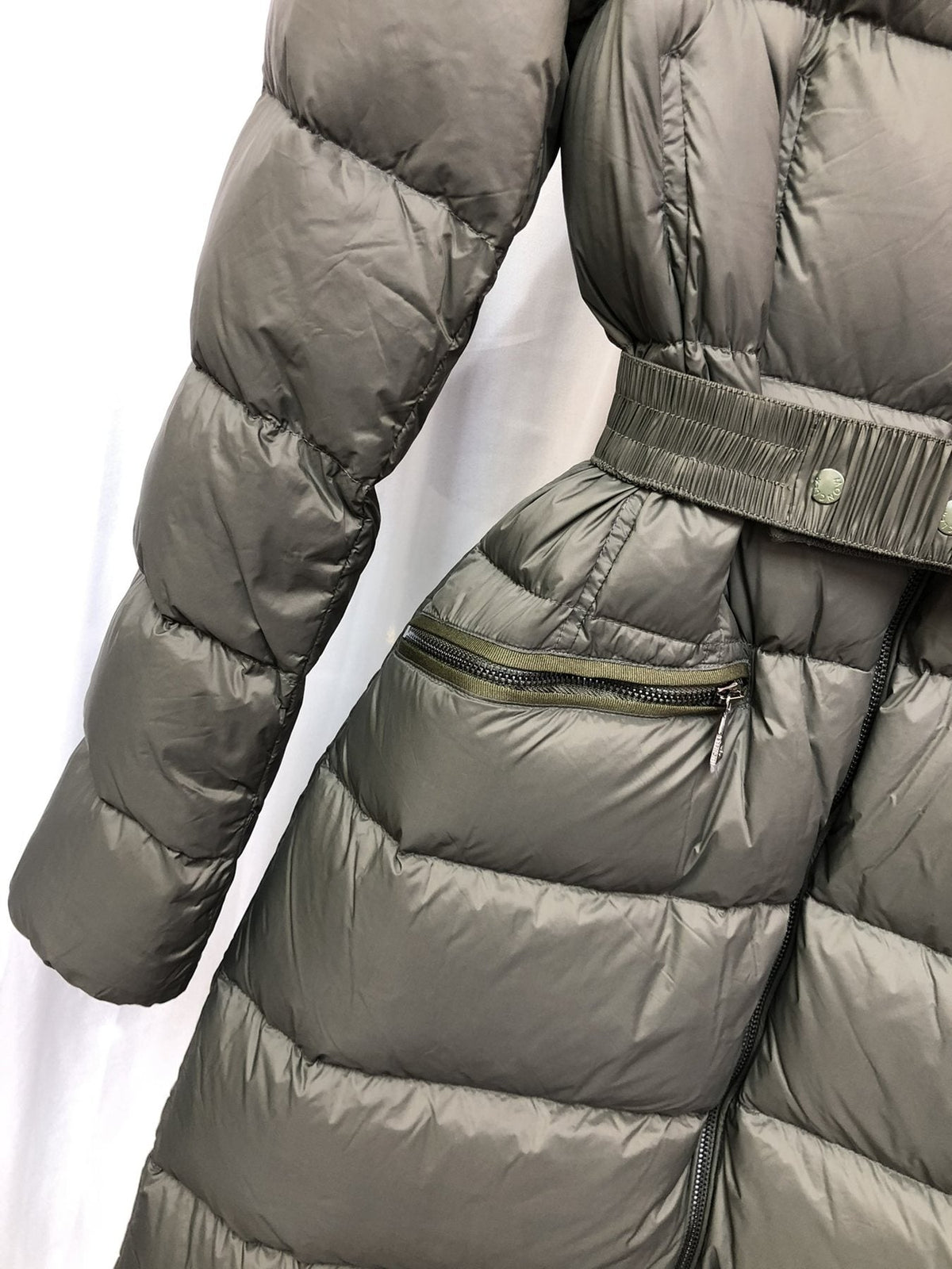 Moncler Long Belted Puffer Coat