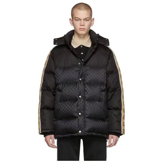 GUCCI Tonal Monogram Hooded Puffer Jacket