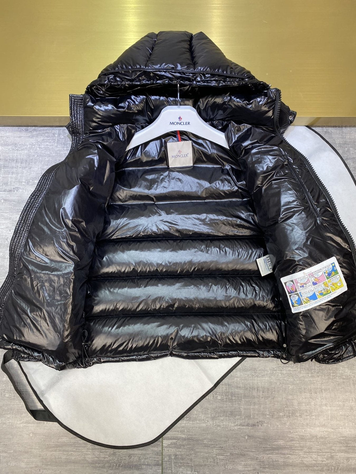 Moncler Glossy Hooded Short Down Coat