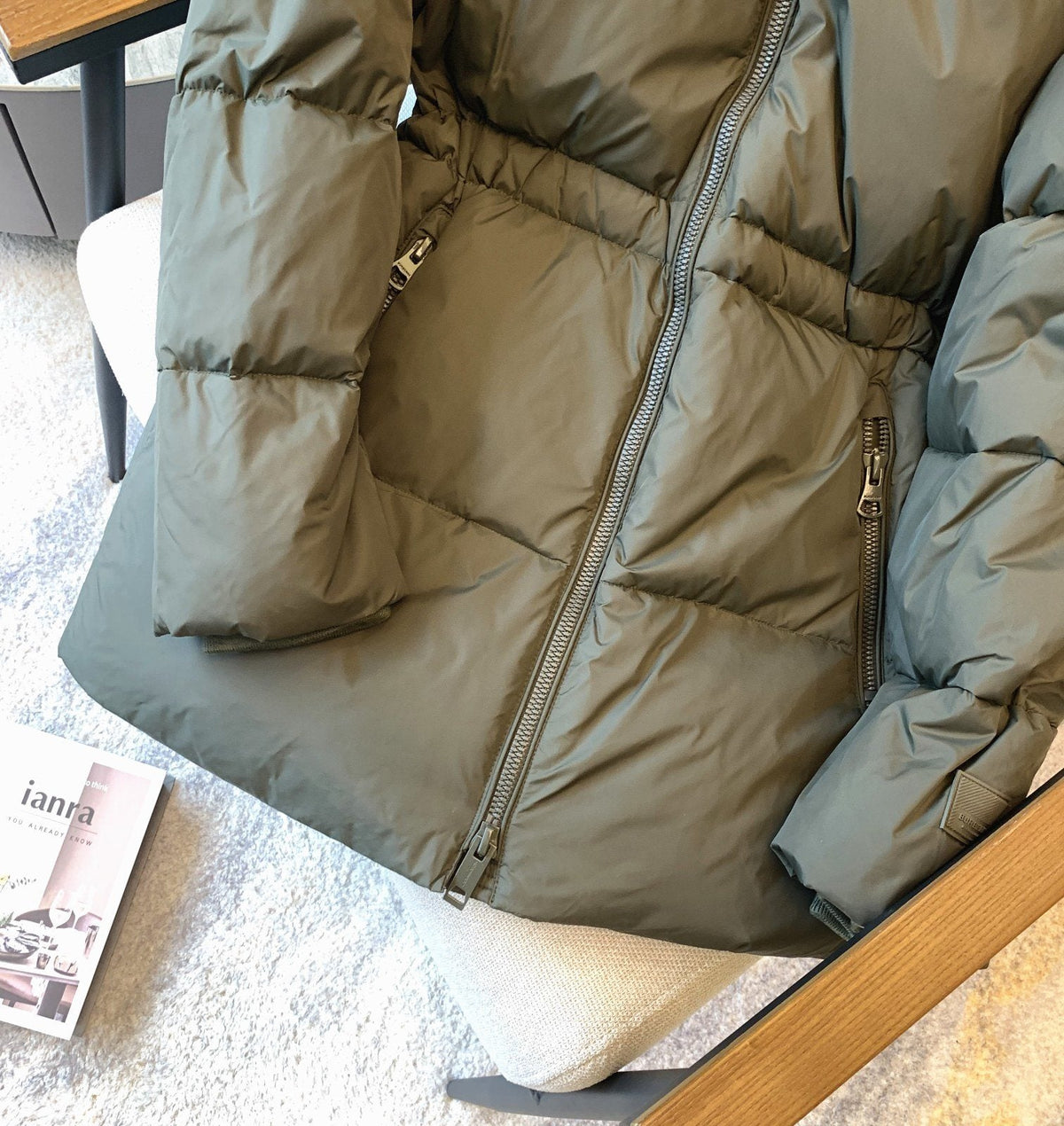 Burberry Hooded Quilted Long Down Jacket