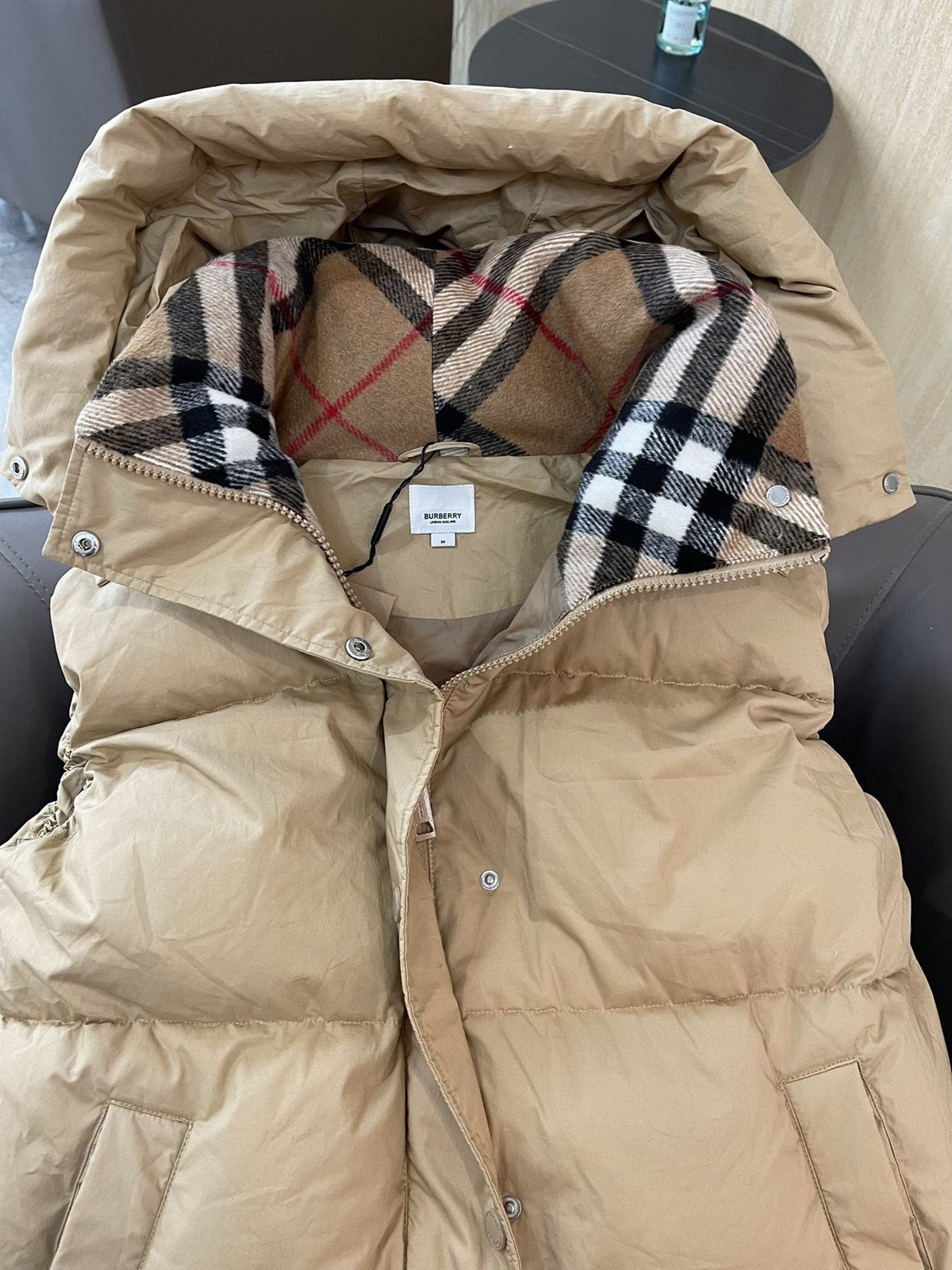 Burberry Hooded Long Down Vest