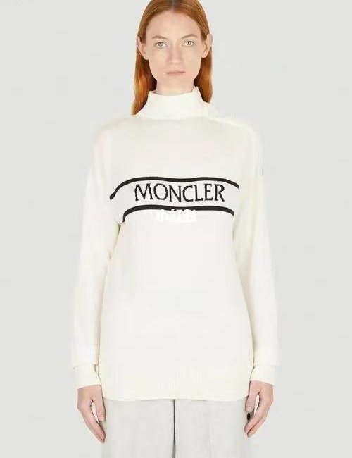 Moncler Women's Mock-Neck Button-Shoulder Knit Sweater