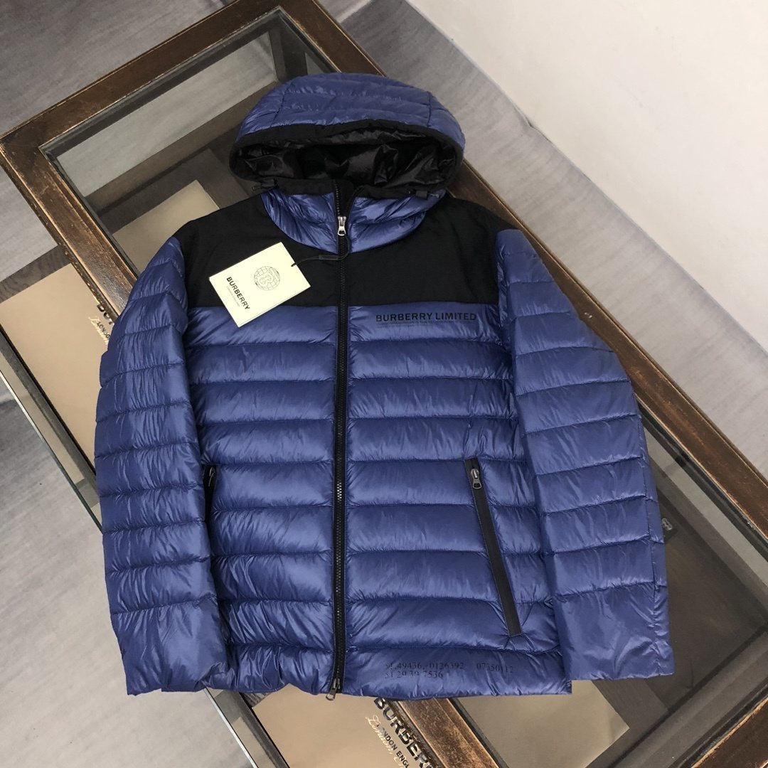 Burberry Contrast Panel Hooded Puffer Jacket
