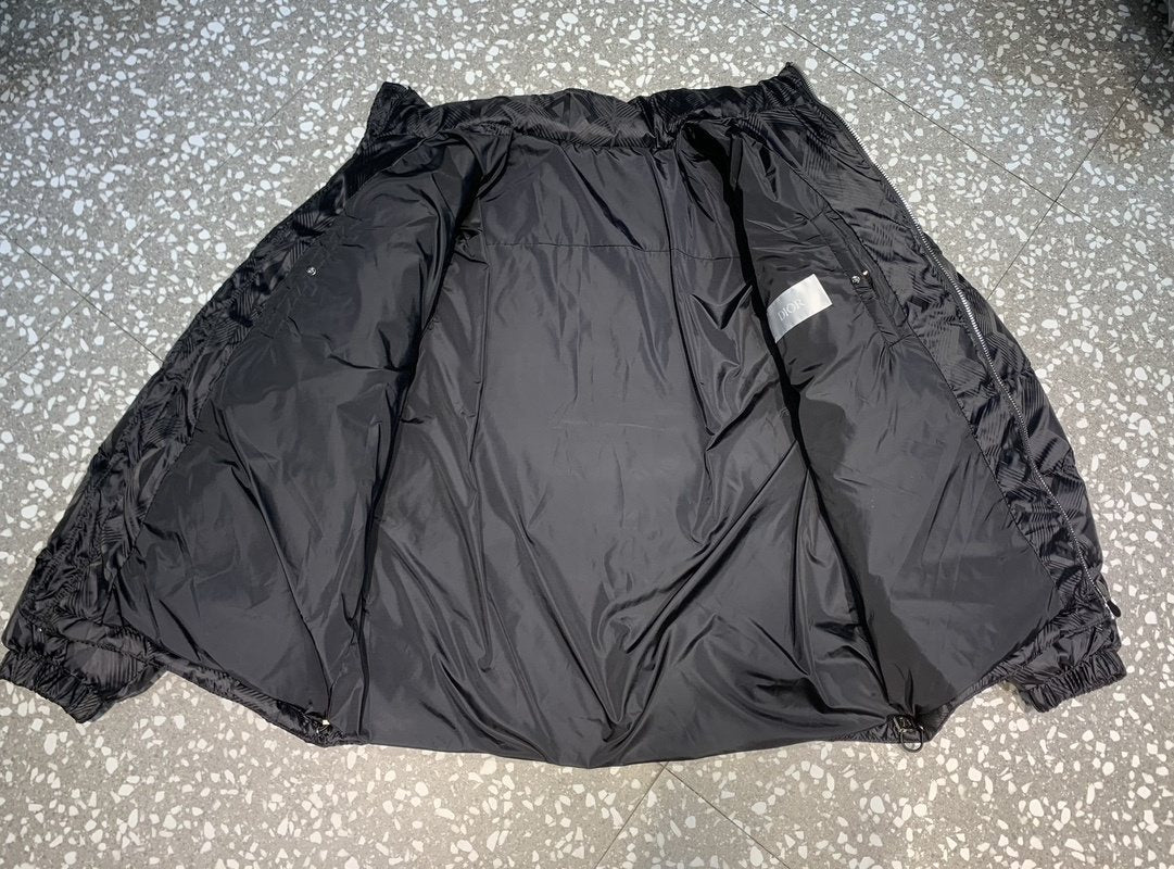 Dior Geometric-Pattern Short Down Jacket