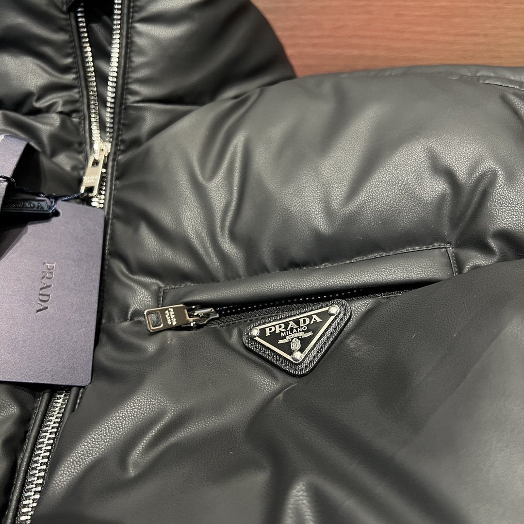 Prada Quilted Stand-Collar Puffer Jacket