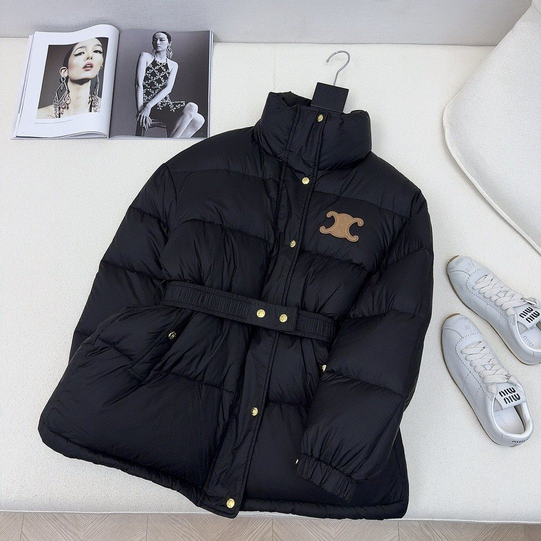 Celine Belted Puffer Coat