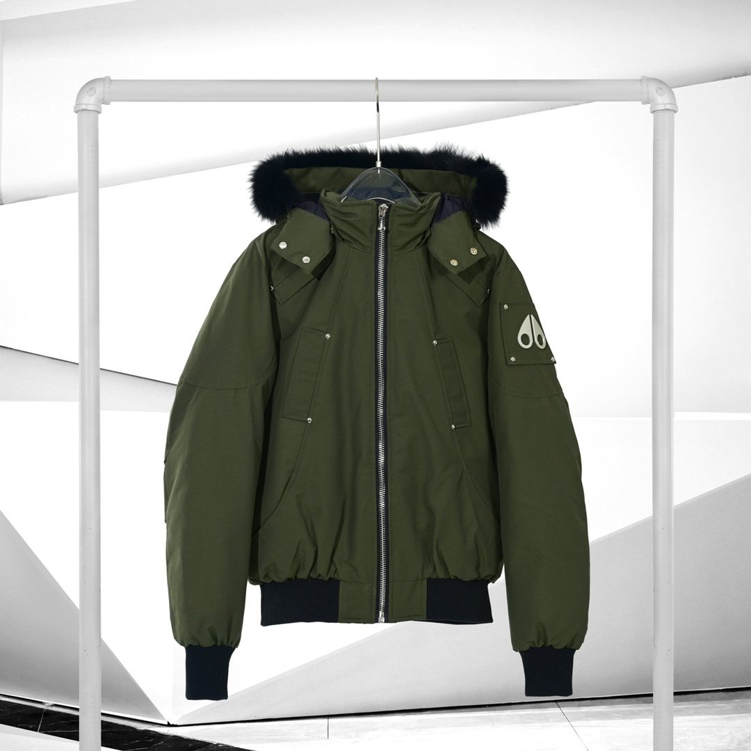 Moose Knuckles Fur-Trim Hooded Puffer Jacket