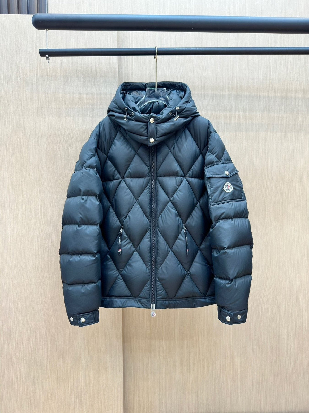 Moncler Diamond-Quilted Hooded Puffer Coat