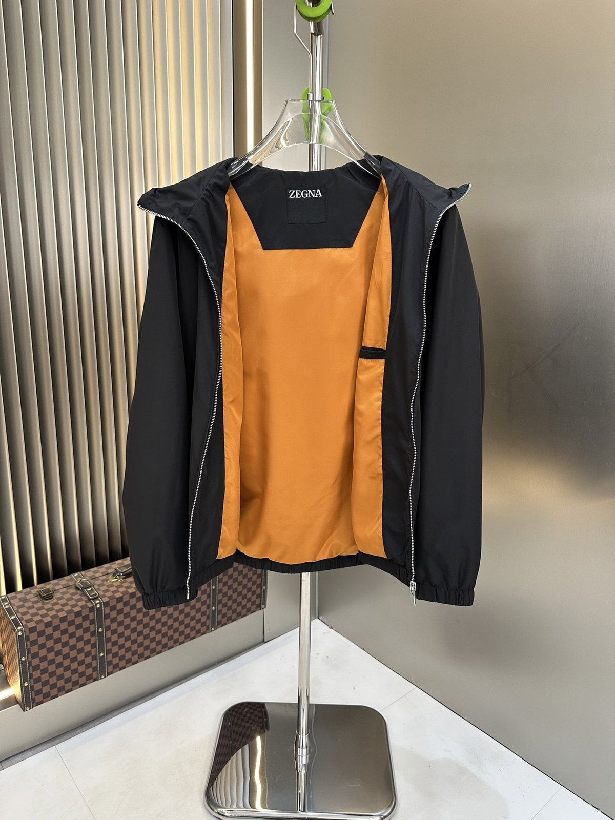 Zegna Hooded Zip-Front Jacket