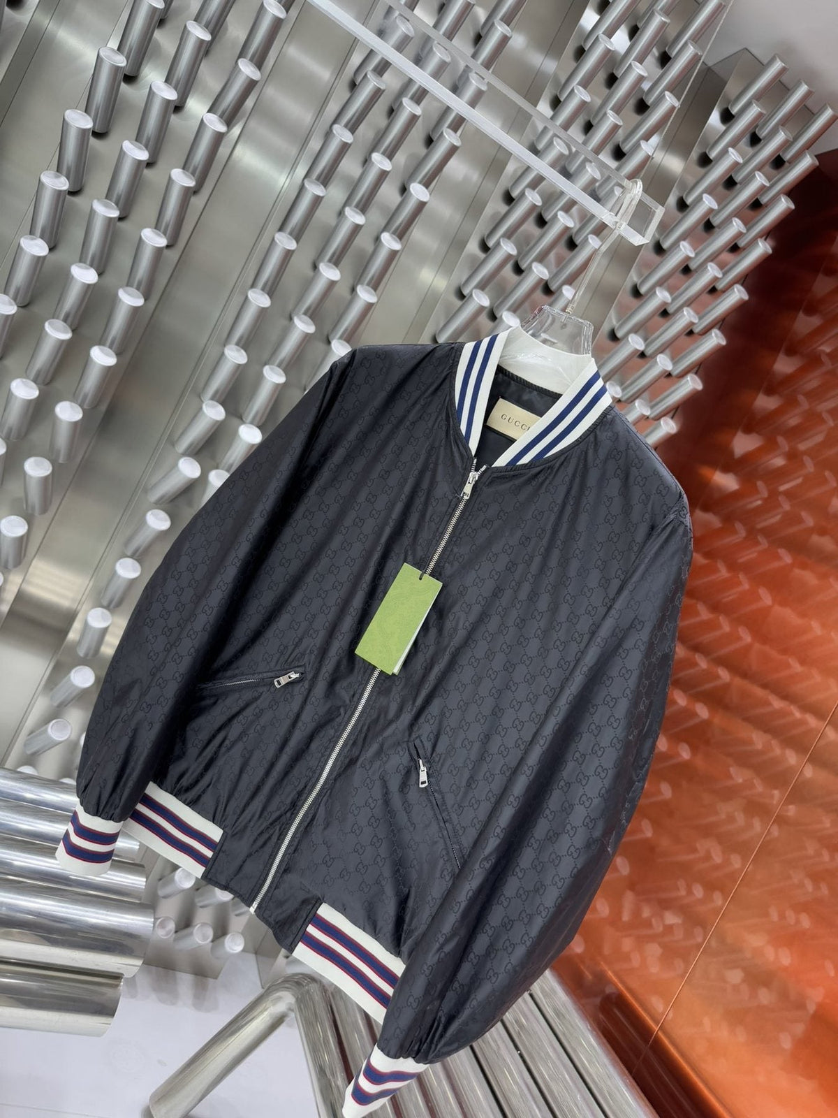 Gucci Allover Monogram Bomber Jacket