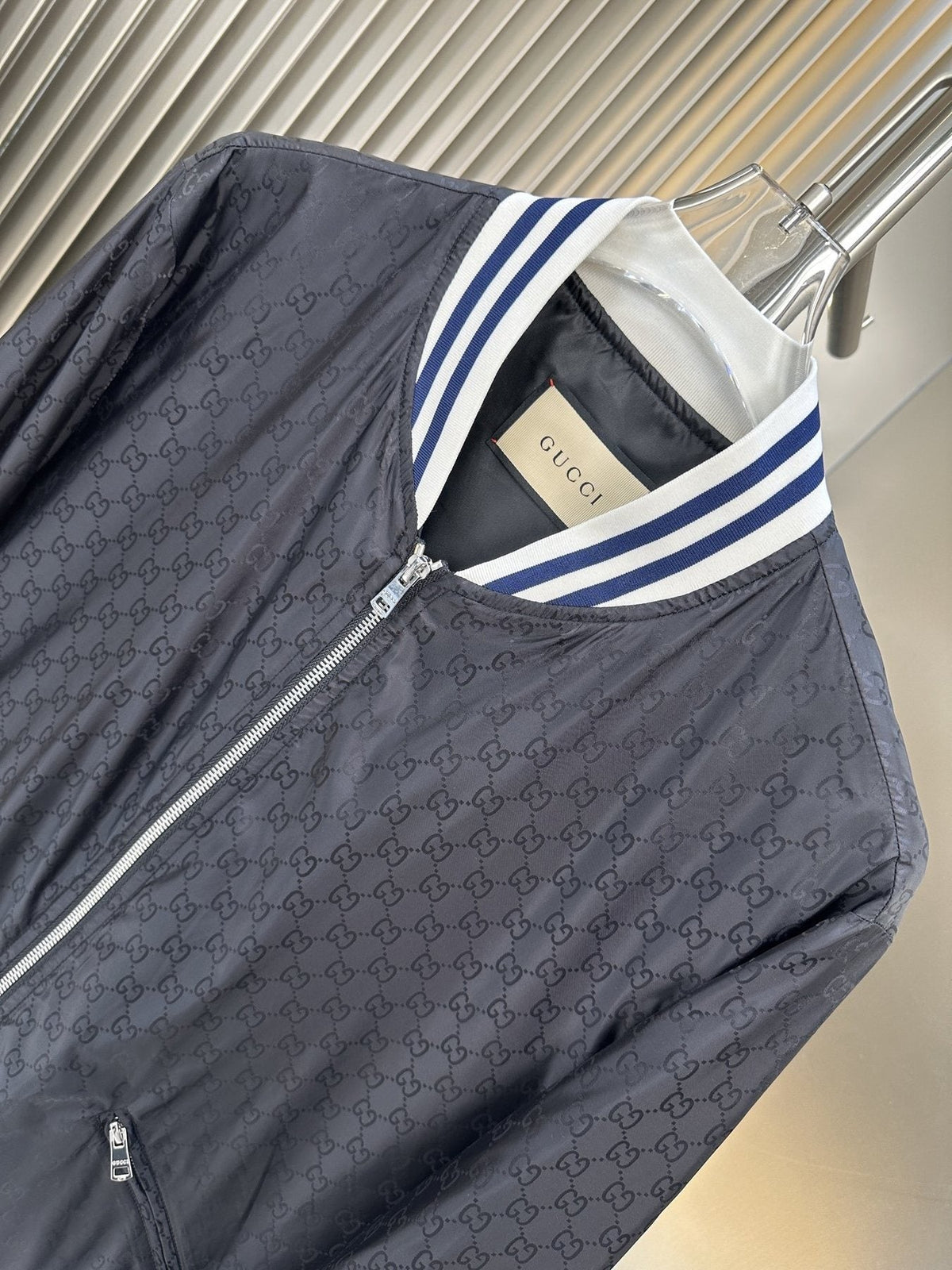 Gucci Allover Monogram Bomber Jacket
