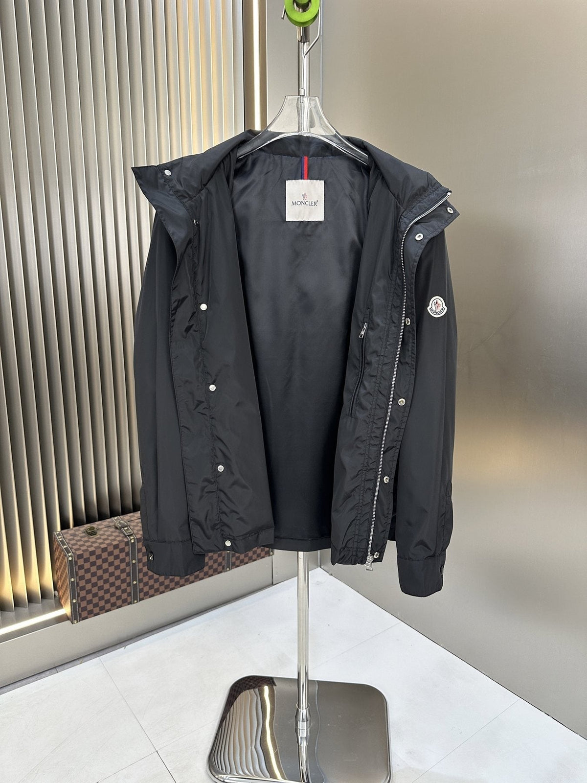 Moncler Hooded Zip-Front Jacket