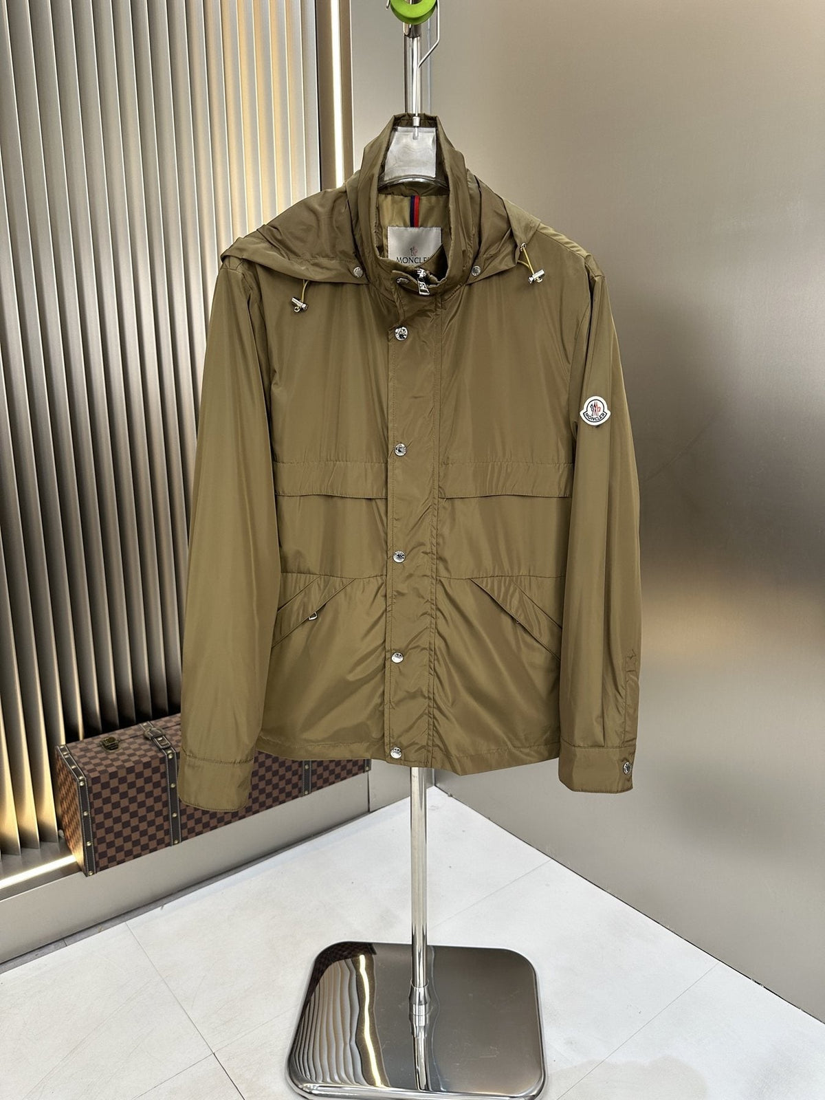 Moncler Hooded Zip-Front Jacket
