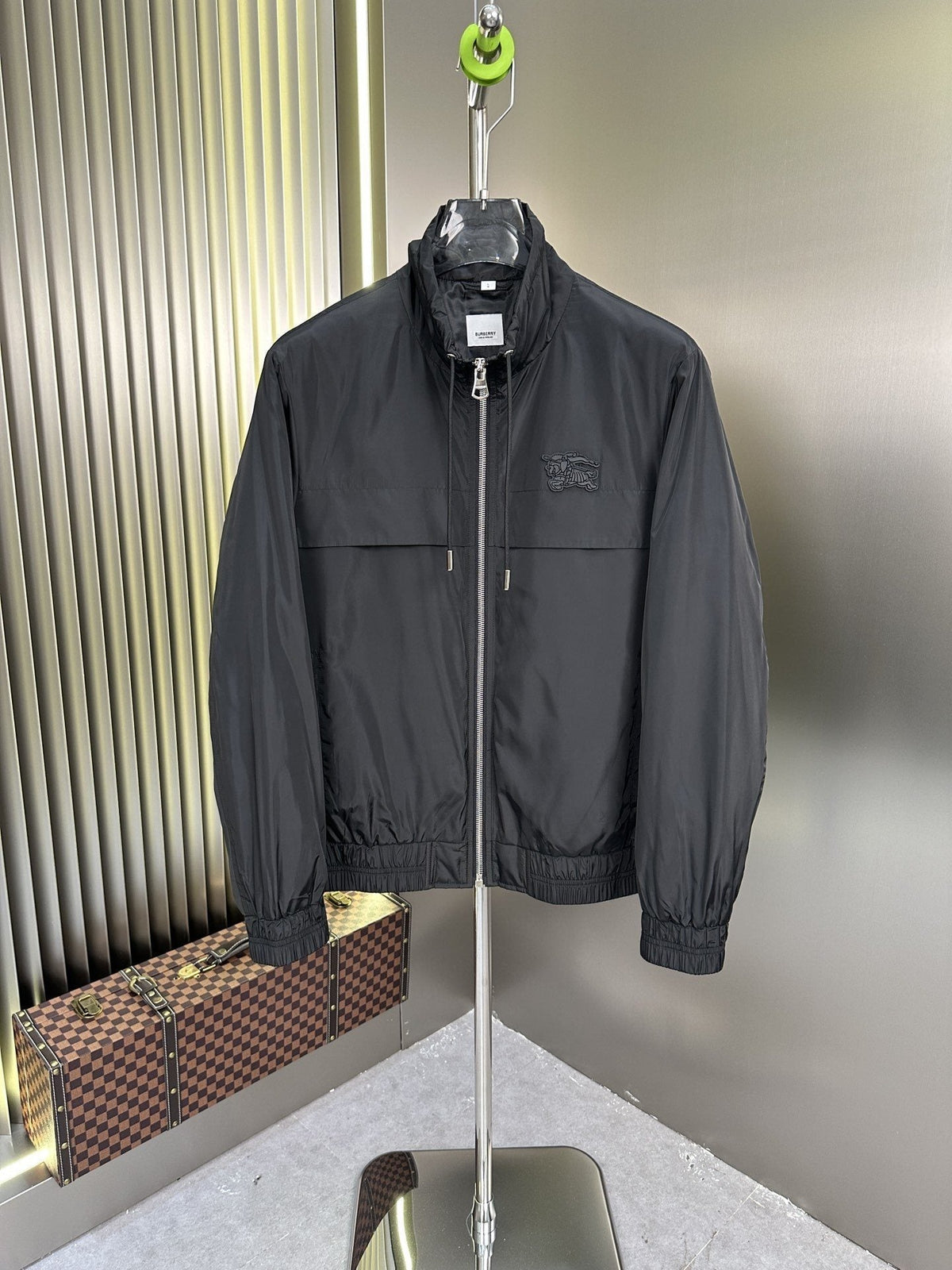 Burberry Stand Collar Zip-Front Jacket