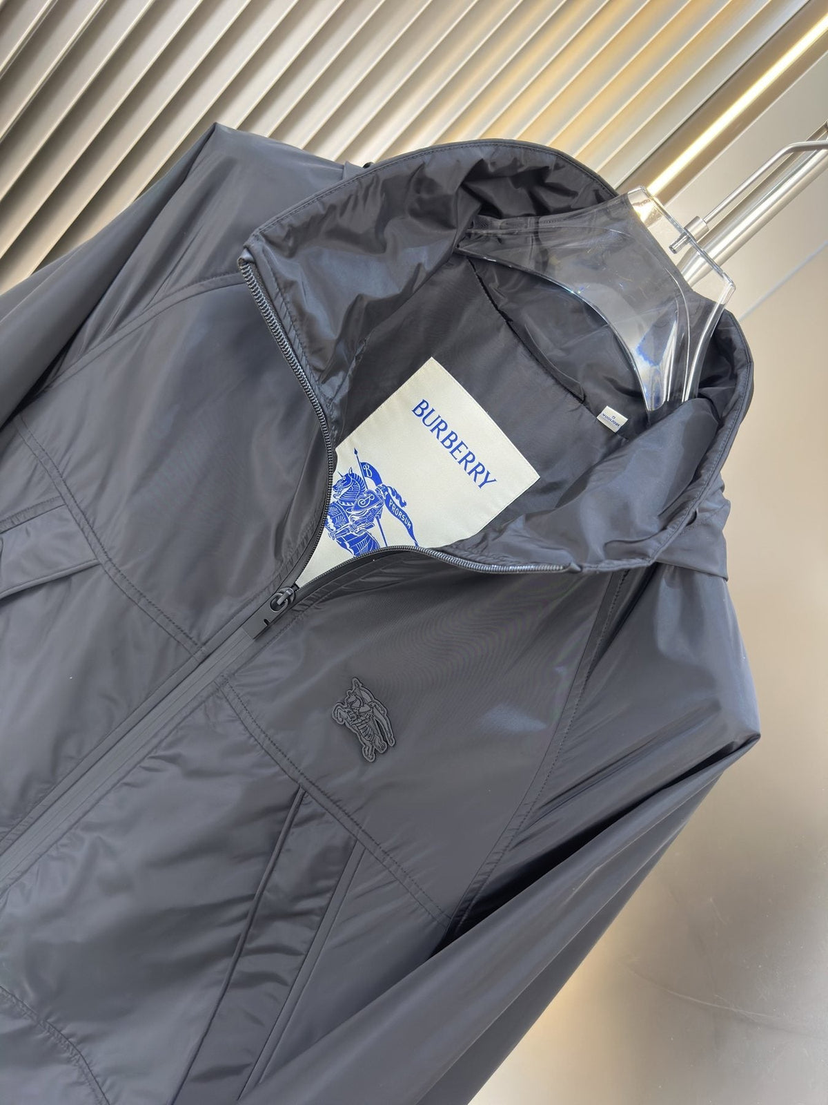 Burberry Hooded Zip-Front Jacket