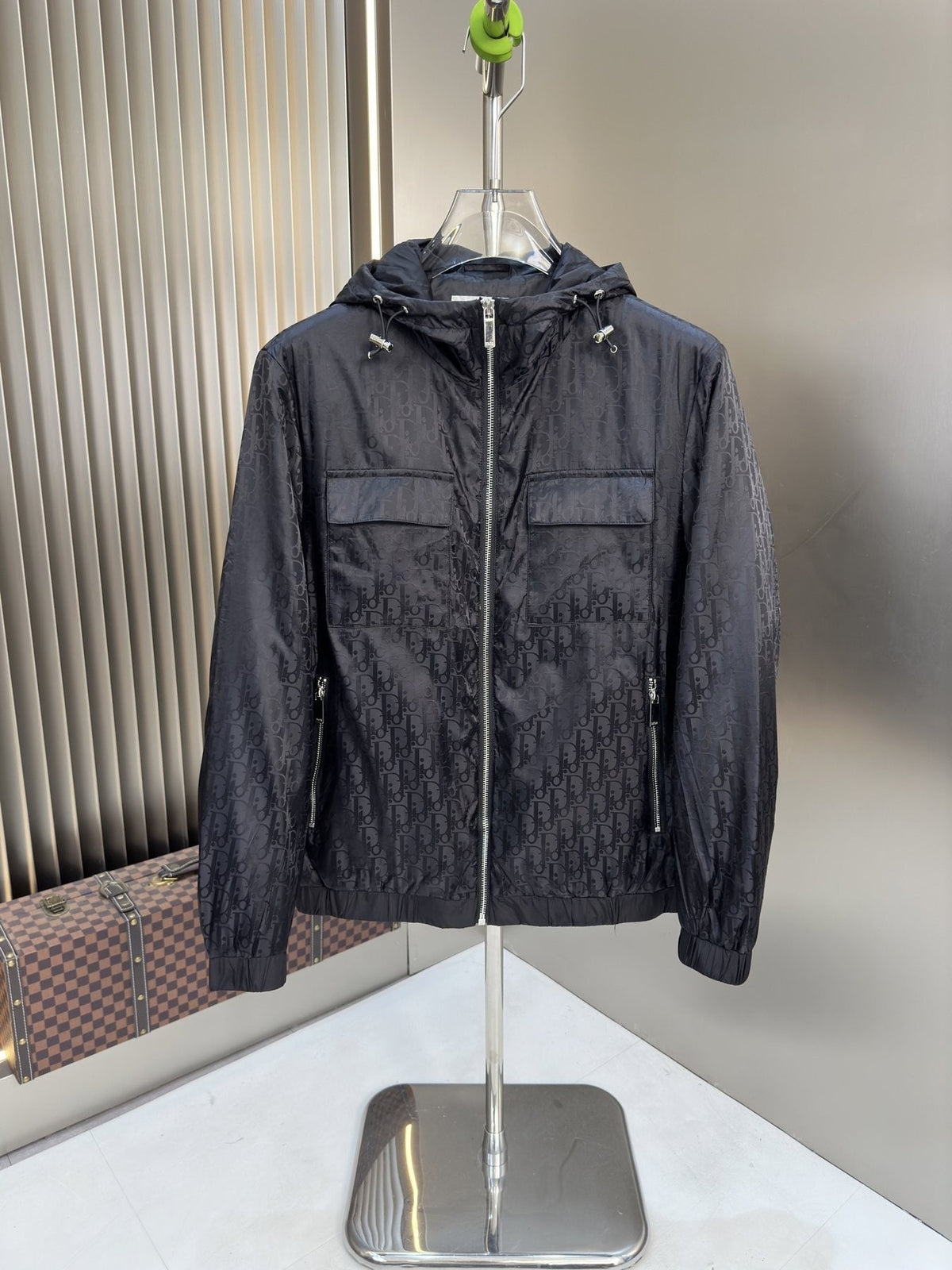 Dior Tonal Monogram Hooded Jacket