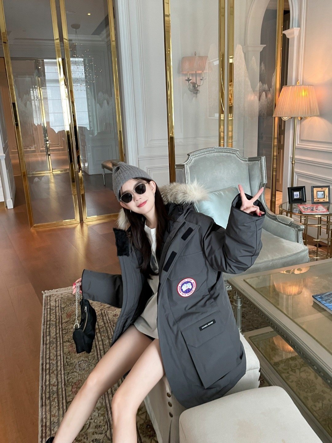 Canada Goose Hooded Fur-Trim Puffer Jacket