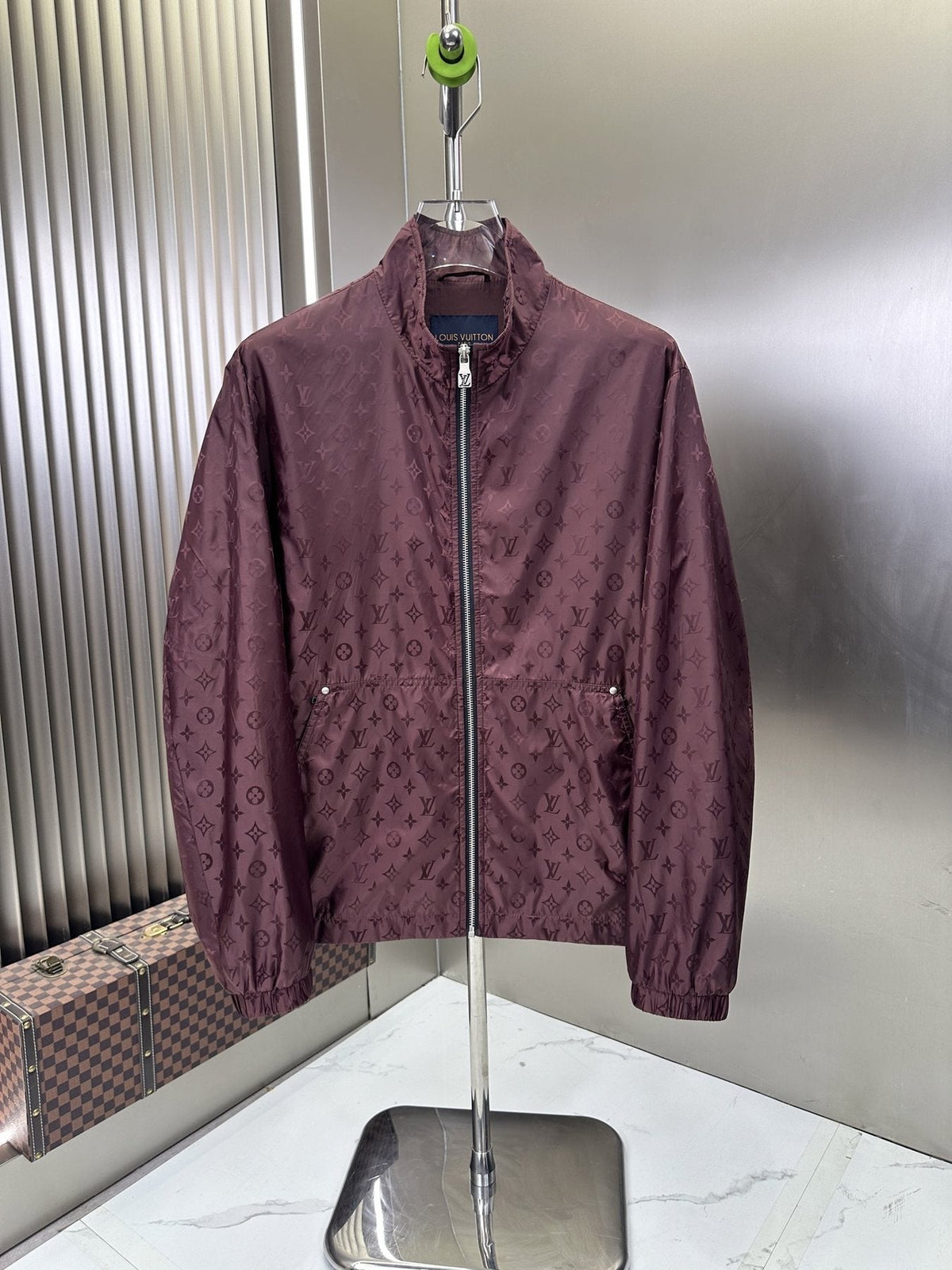 LV All-Over Monogram Zip-Front Jacket