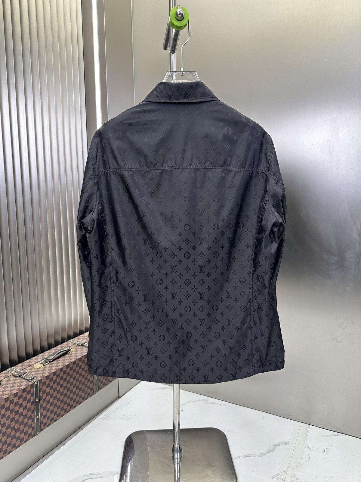LV Tonal Pattern Button-Front Jacket