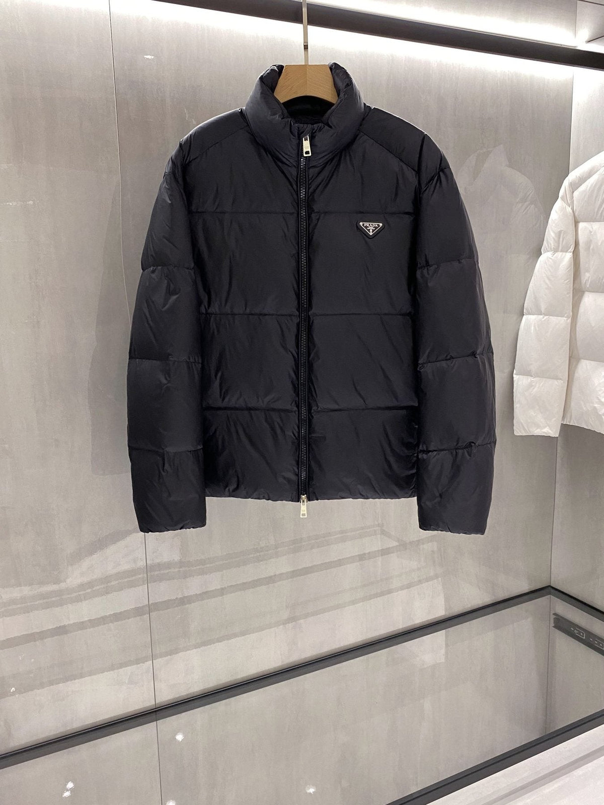 Prada Quilted Stand-Collar Puffer Jacket