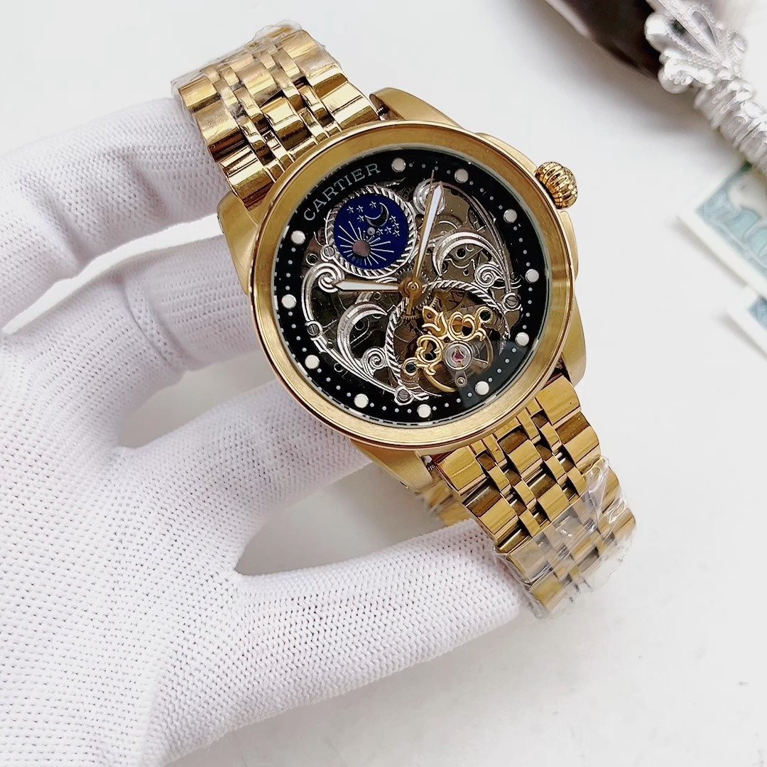 Cartier Gold-Tone Skeleton Dial Watch
